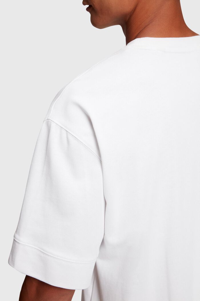T-shirt met indigo Denim Not Denim placementprint, WHITE, detail image number 3