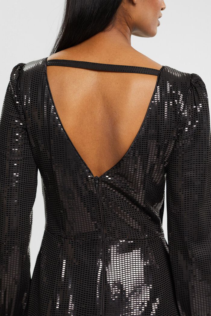 Mini-jurk met applicatie all-over, BLACK, detail image number 4