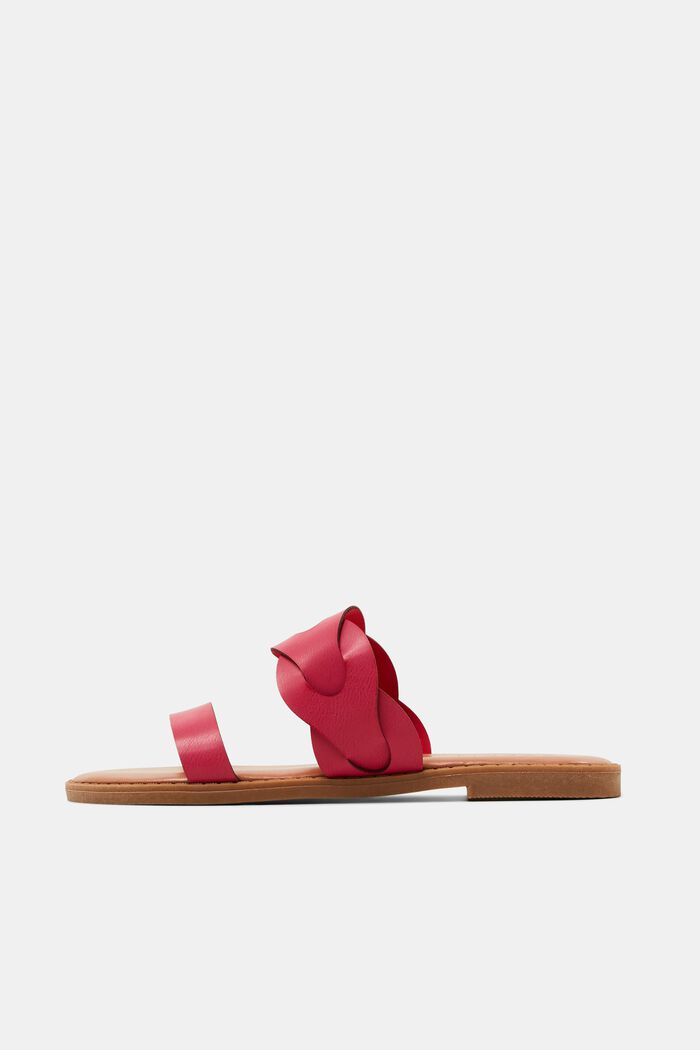 Gevlochten sandalen van vegan leer, PINK FUCHSIA, detail image number 0