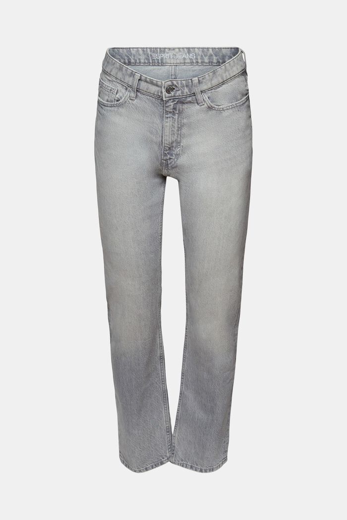 Rechte jeans, GREY LIGHT WASHED, detail image number 7