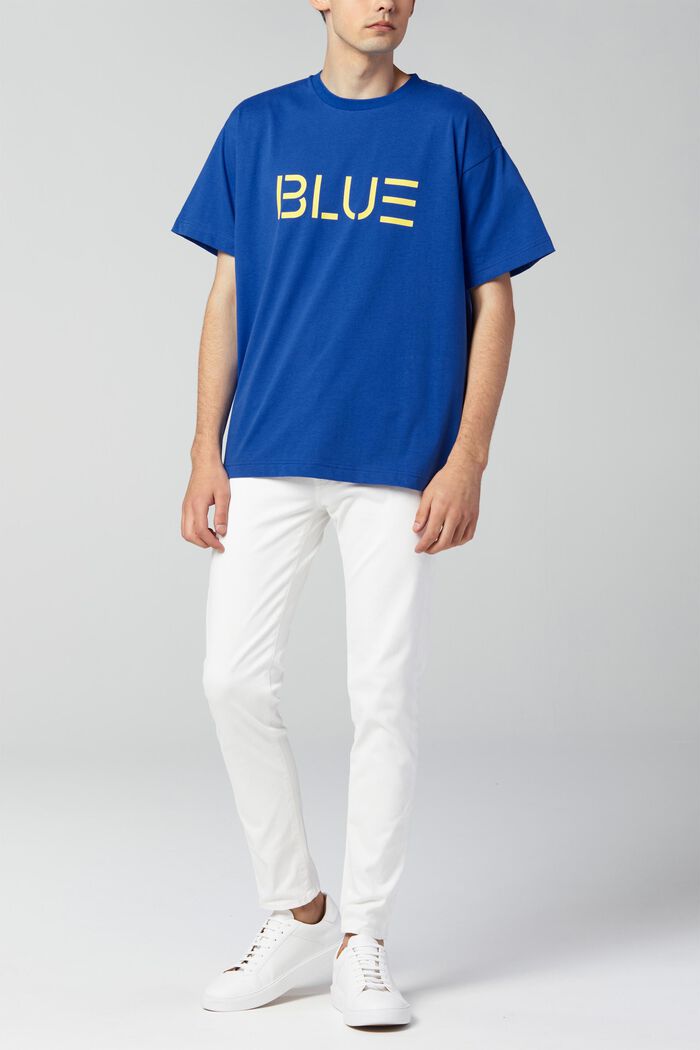 Uniseks T-shirt met print, BLUE, detail image number 3
