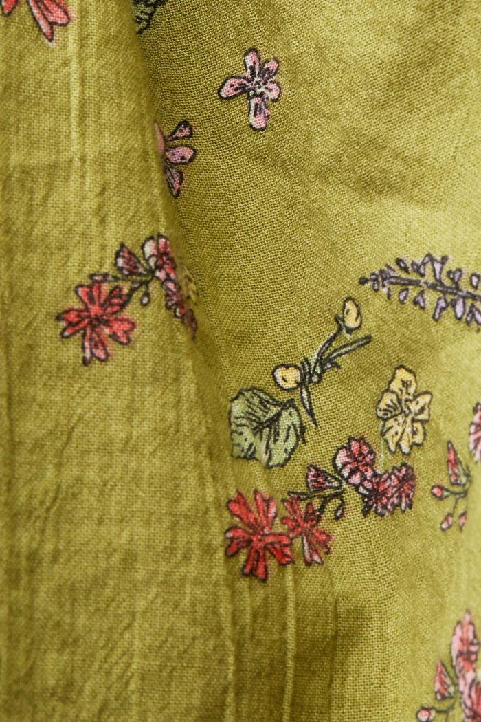 Mini-jurk met print, 100% katoen, PISTACHIO GREEN, detail image number 5