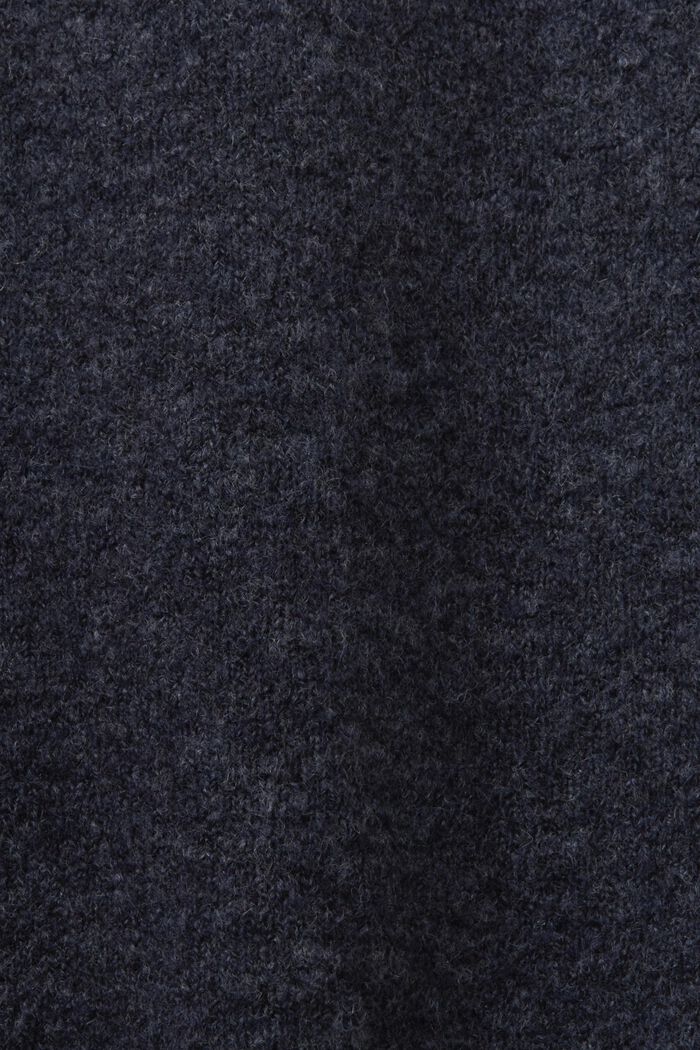 Gebreid mouwloos vest van een wolmix, NAVY BLUE, detail image number 5