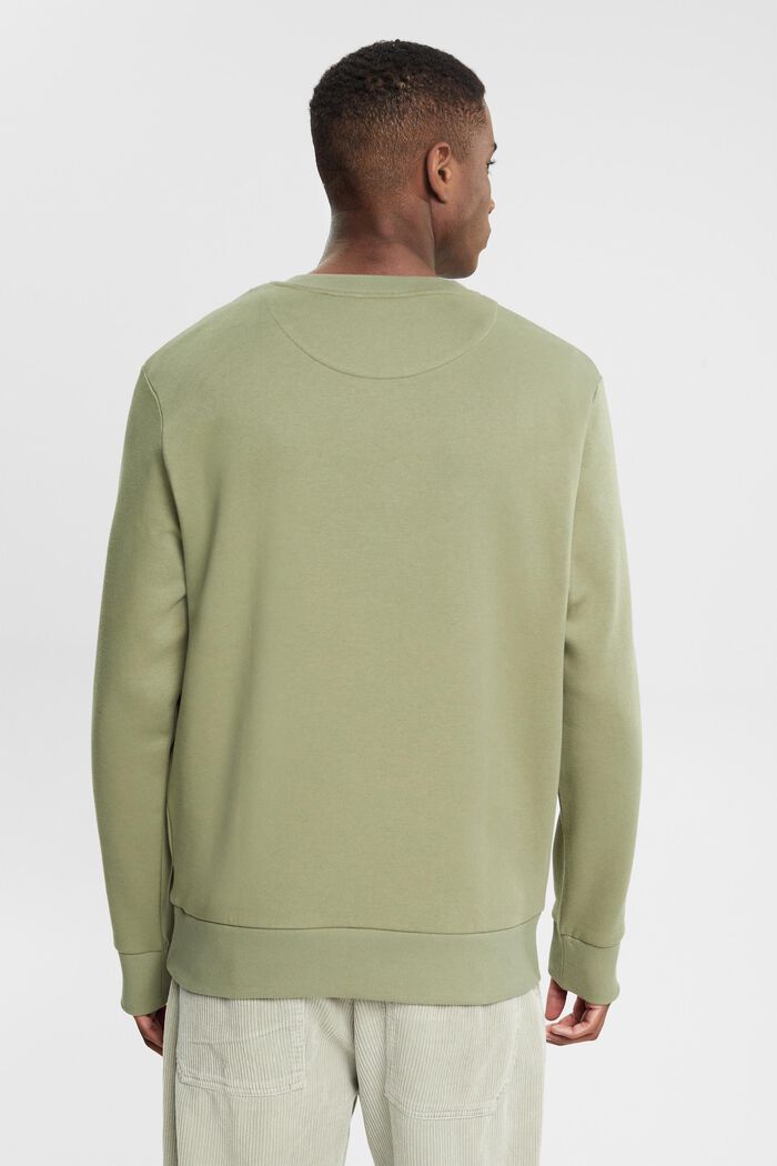 Gerecycled: effen sweatshirt, LIGHT KHAKI, detail image number 3