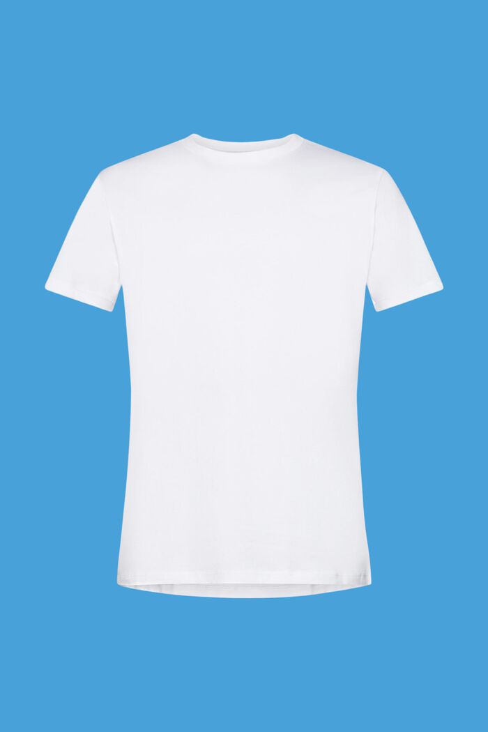 T-shirt van jersey met ronde hals, WHITE, detail image number 6