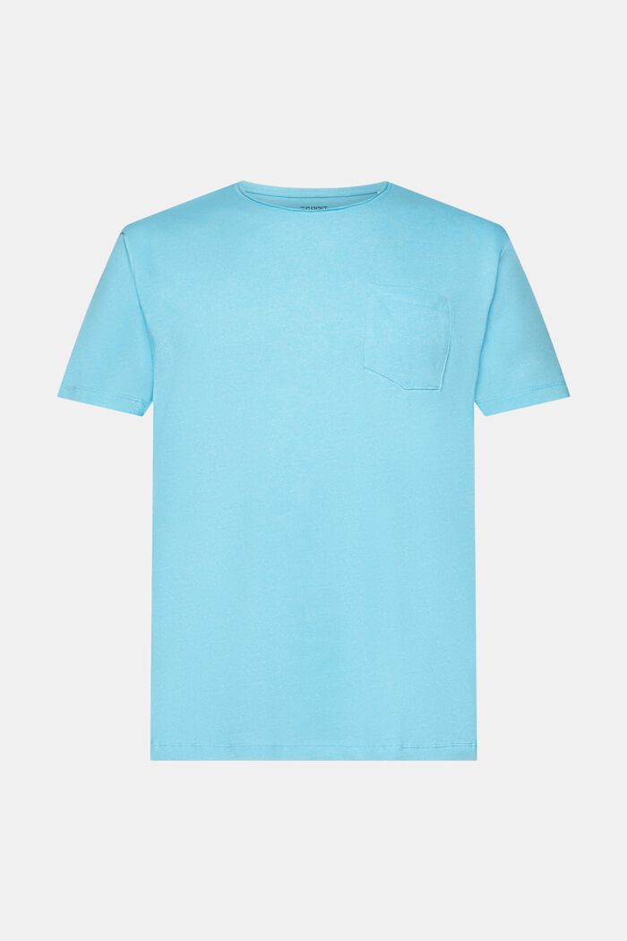 Gerecycled: gemêleerd jersey T-shirt, TURQUOISE, detail image number 7