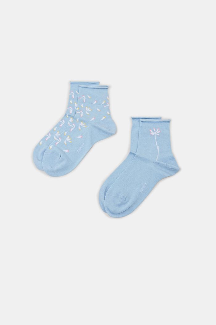 Set van 2 paar gebreide sokken met print, CLOUD, detail image number 0