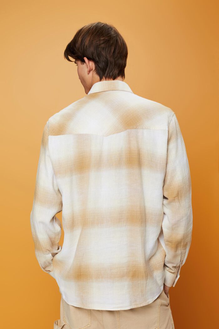 Geruit tartan shirt van een katoen-hennepmix, ICE, detail image number 2