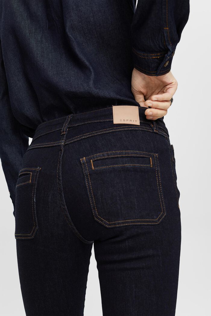 Skinny bootcut jeans, BLUE DARK WASHED, detail image number 4