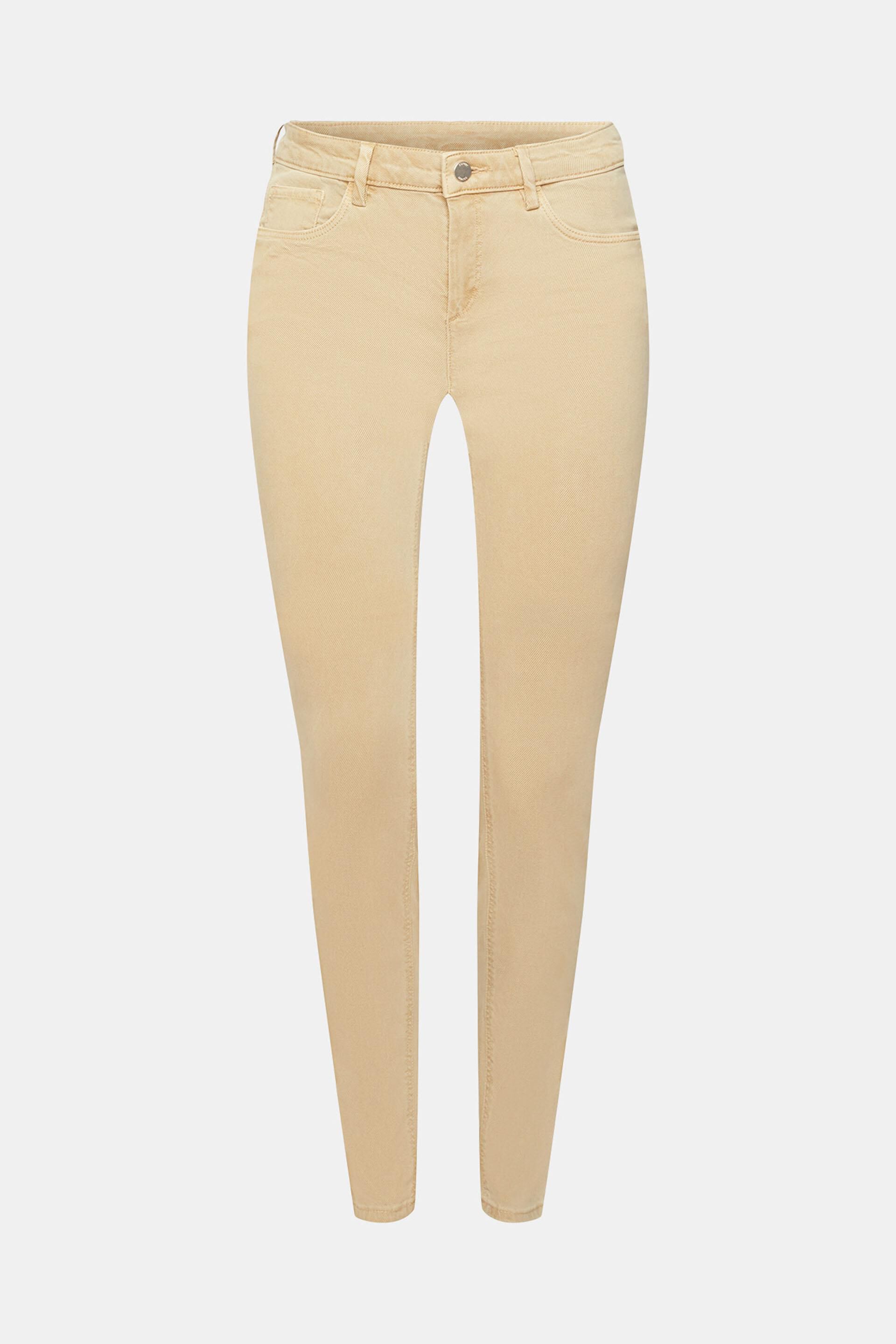 Dames Kleding voor voor Broeken Esprit Broek in het Geel pantalons en chinos voor Skinny broeken 