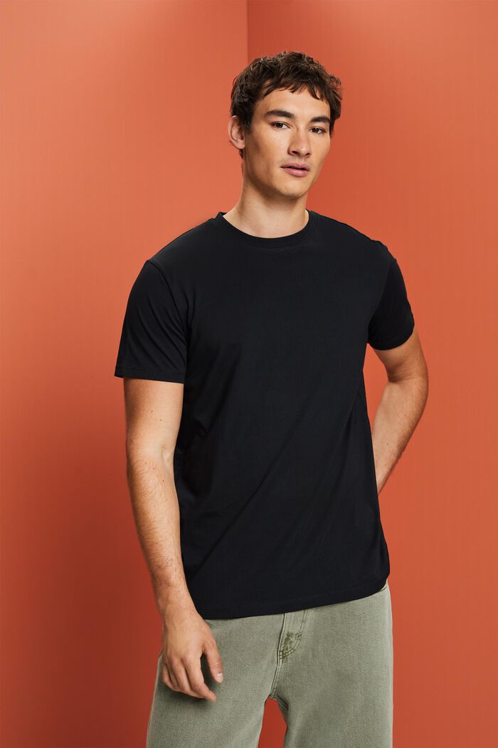 Jersey T-shirt, 100% katoen, BLACK, detail image number 0