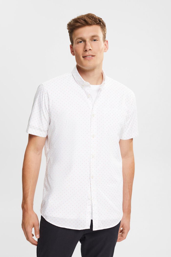 Overhemd met stippenmotief, OFF WHITE, detail image number 1