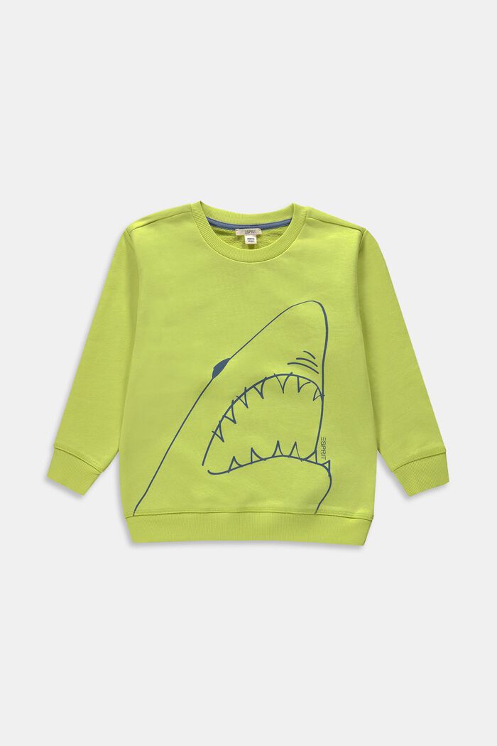 Sweatshirt met haaienprint, CITRUS GREEN, detail image number 0