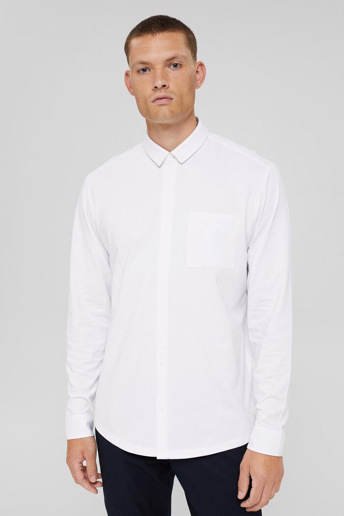 Jersey overhemd met COOLMAX®, WHITE, detail image number 0