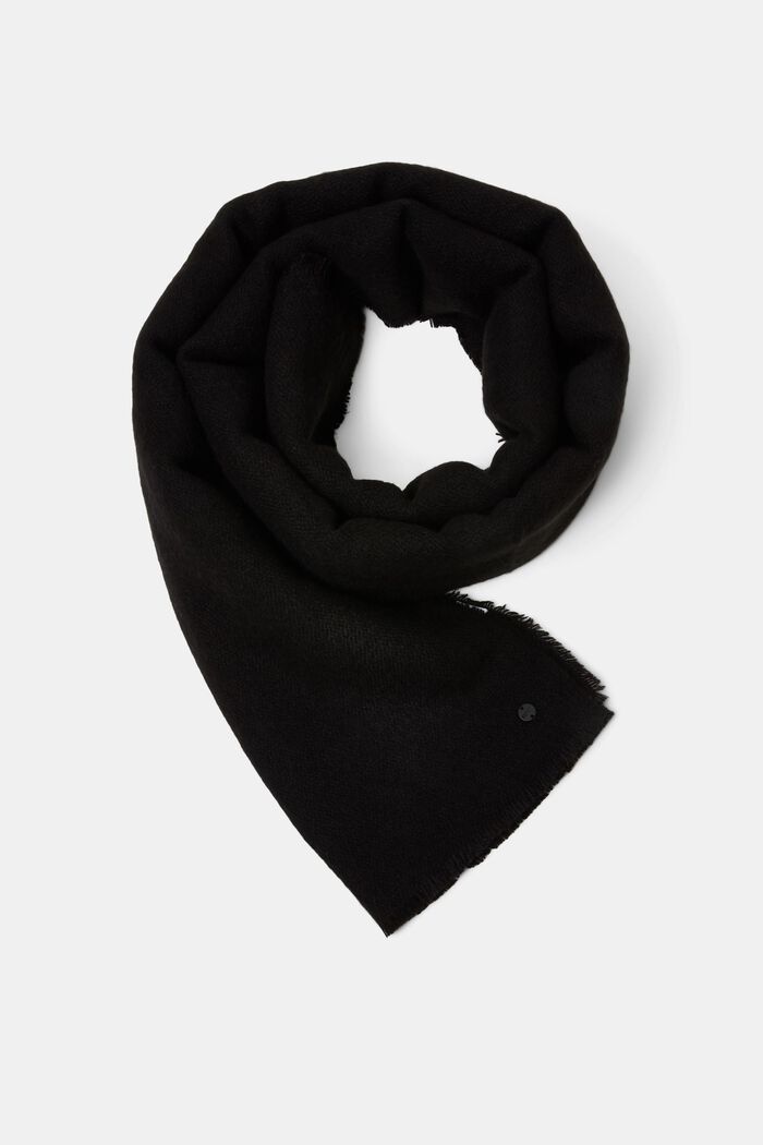 Oversized sjaal, BLACK, detail image number 0