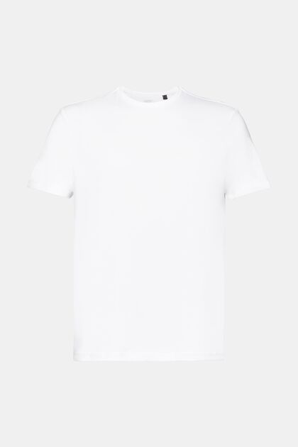 Slim fit T-shirt van pimakatoen, WHITE, overview
