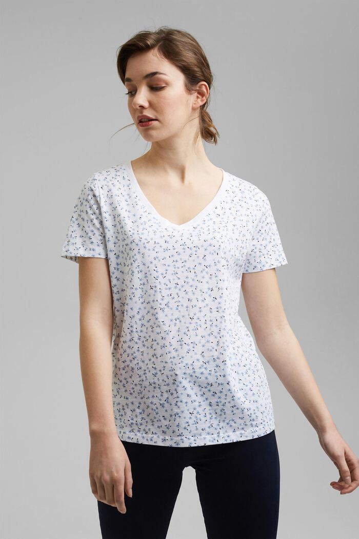 Shirt met print, van 100% organic cotton, WHITE, overview