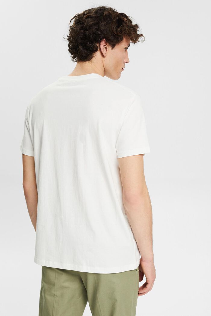 Jersey T-shirt met borduursel, OFF WHITE, detail image number 3