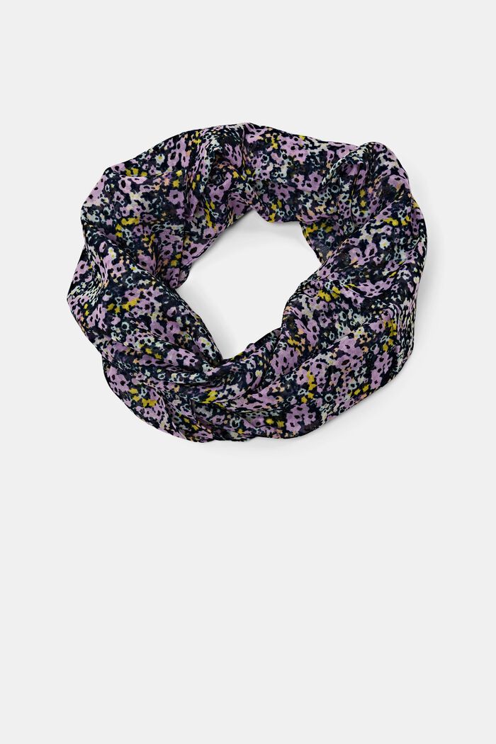 Lichte sjaal met print, NAVY, detail image number 0