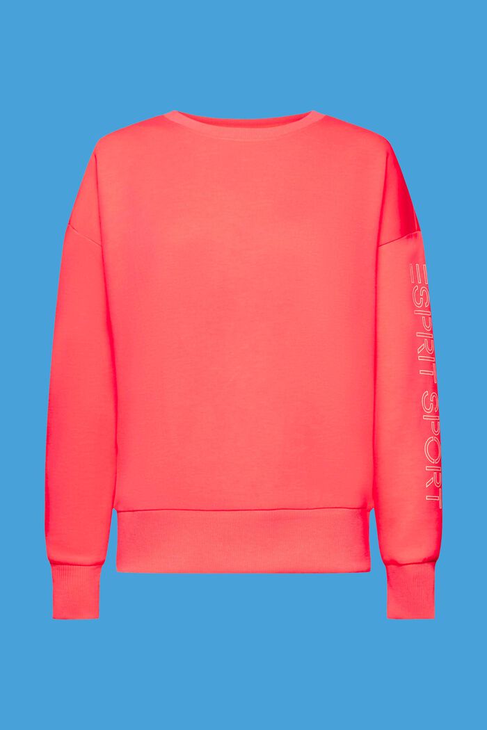 Gerecycled: sportief sweatshirt, CORAL, detail image number 5