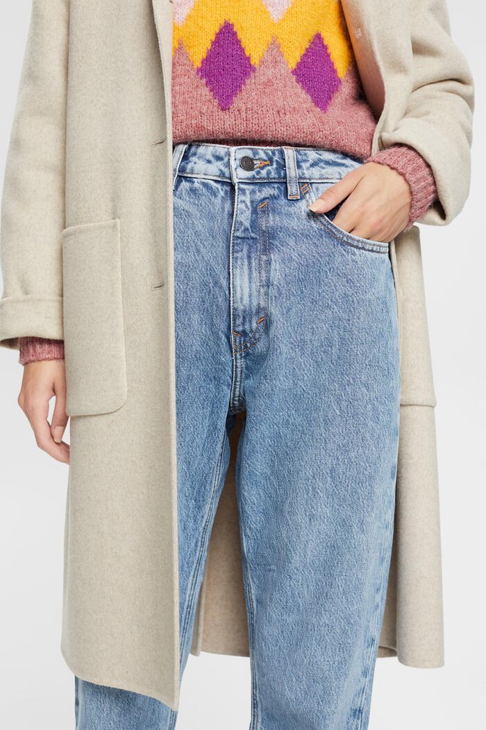 Dad jeans met hoge taille, TENCEL™, BLUE MEDIUM WASHED, detail image number 2