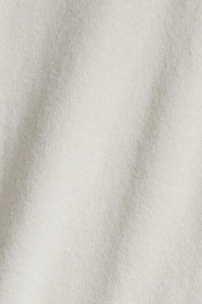 Met wol/alpaca: trui met korte mouwen, OFF WHITE, detail image number 4