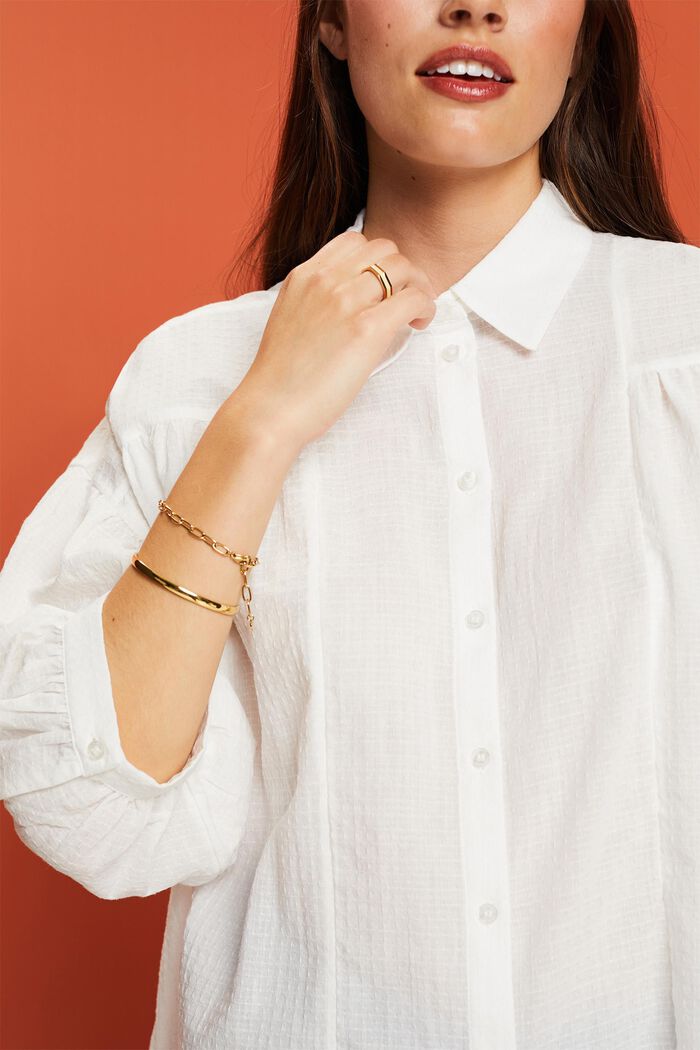 Oversized blouse, 100% katoen, WHITE, detail image number 2