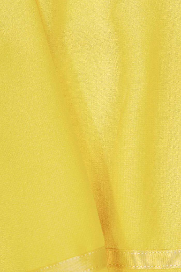 Mouwloze chiffon blouse met peplum, YELLOW, detail image number 5