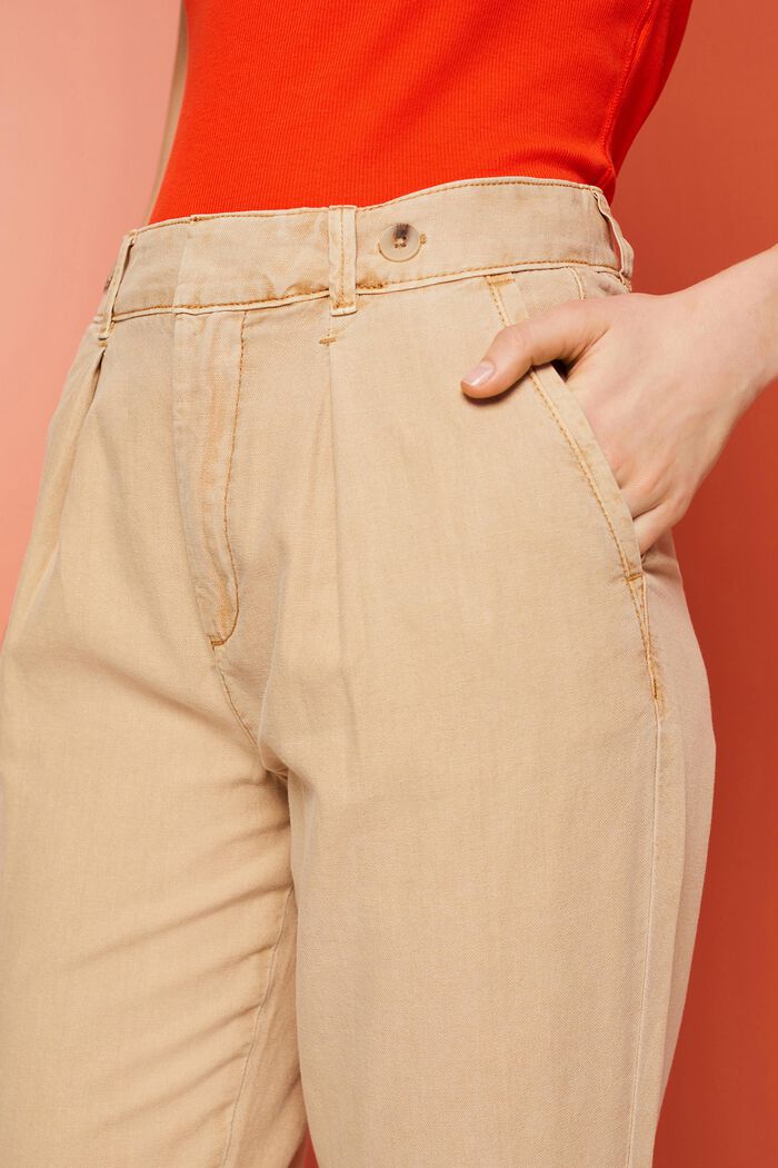 Chino broek, linnenmix, SAND, detail image number 2
