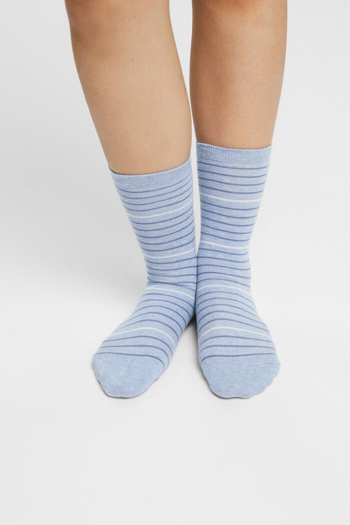 2 paar sokken van een mix met biologisch katoen, JEANS, detail image number 2