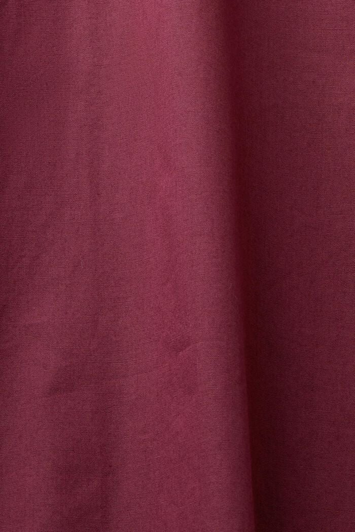 Overhemdblouse van popeline, 100% katoen, AUBERGINE, detail image number 5