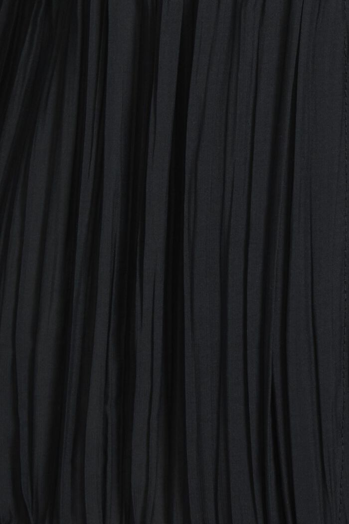 Geplisseerde jas met opstaande kraag, BLACK, detail image number 4
