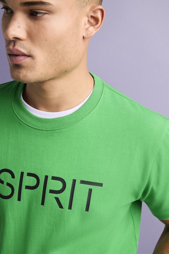 Uniseks T-shirt van katoen-jersey met logo, GREEN, detail image number 5