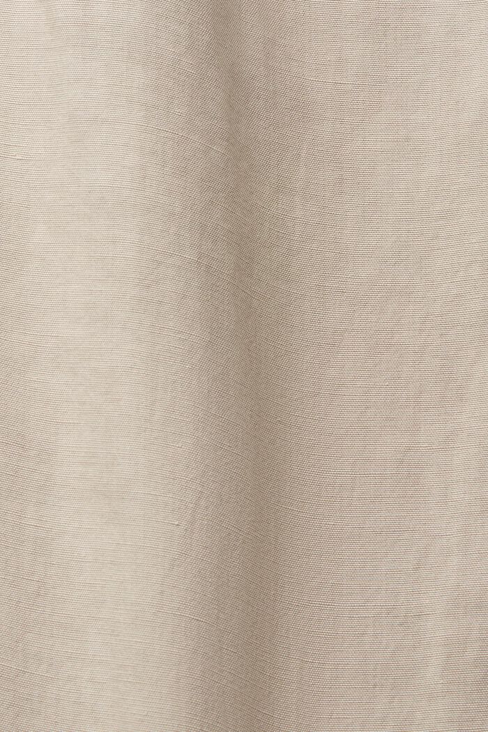 Met linnen: broek met knoopsluiting, LIGHT TAUPE, detail image number 4