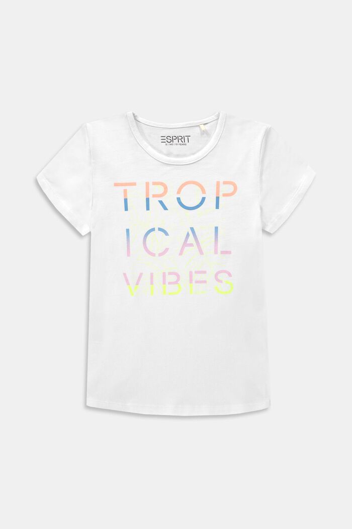 T-shirt met print, WHITE, overview