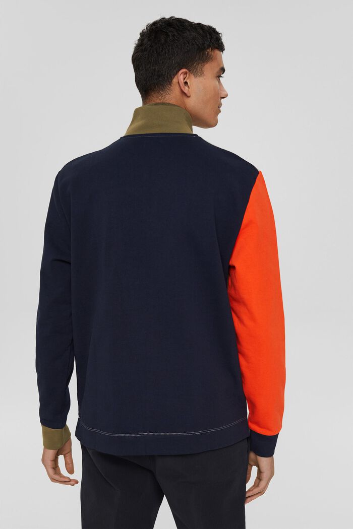 Colour block-sweatshirt met ritskraag, LIGHT GREY, detail image number 3