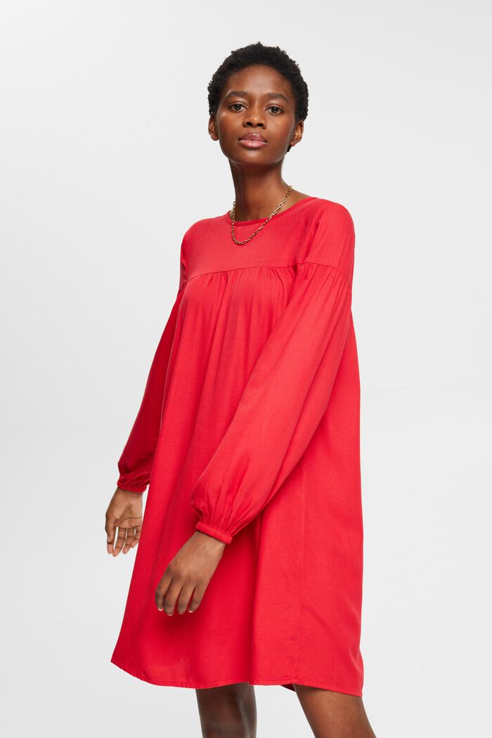 Mini-jurk, LENZING™ ECOVERO™, DARK RED, detail image number 1