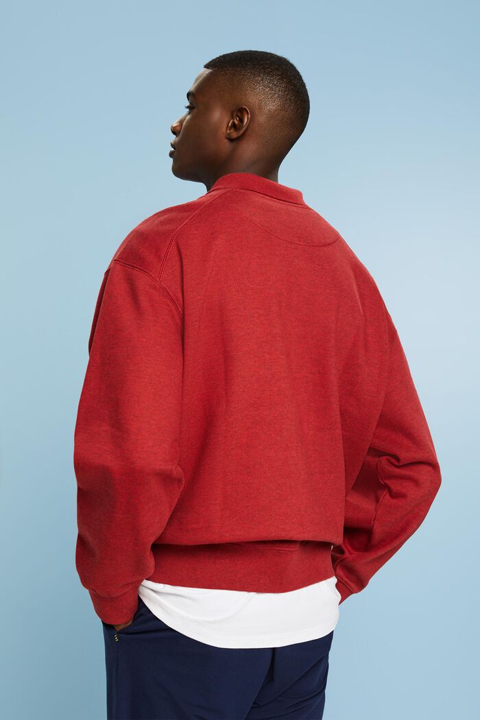 Polo-sweatshirt met lange mouwen, DARK RED, detail image number 2