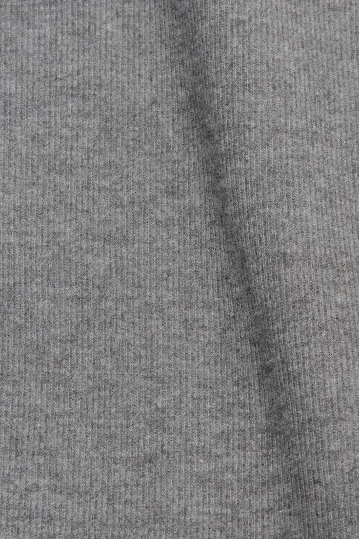 Sweatshirt met opstaande kraag, katoenmix, GUN METAL, detail image number 5