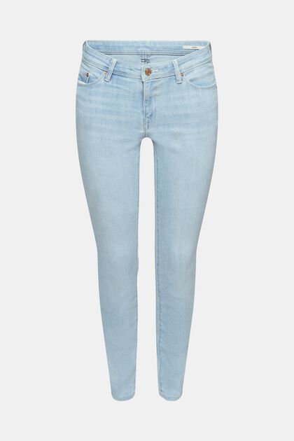 Skinny stretchjeans, BLUE LIGHT WASHED, overview