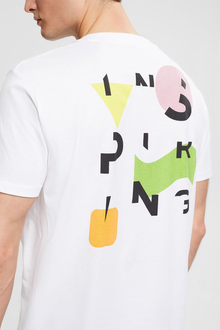 Jersey T-shirt met print, WHITE, detail image number 4