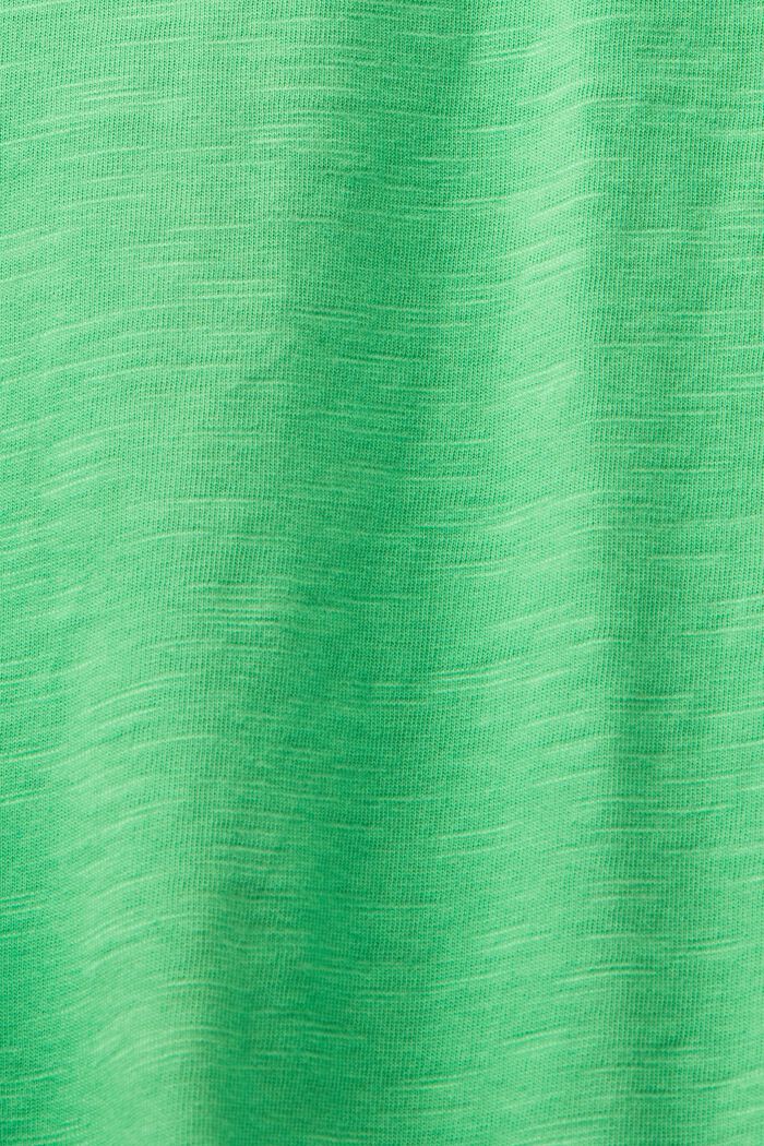 T-shirt van slubkatoen, GREEN, detail image number 4
