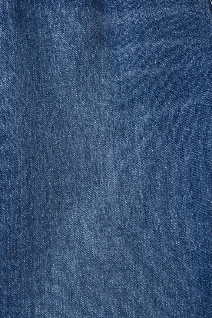 Jeans met dad fit en destroyed look, 100% katoen, BLUE MEDIUM WASHED, detail image number 5