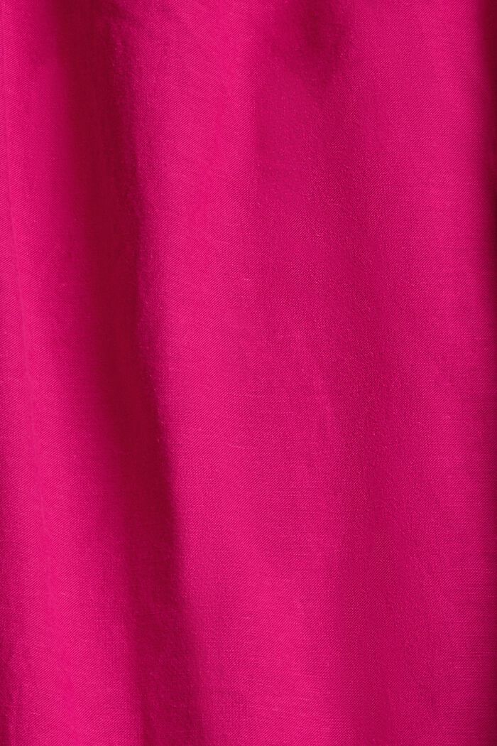 Met linnen: jurk met knoopsluiting, PINK FUCHSIA, detail image number 4