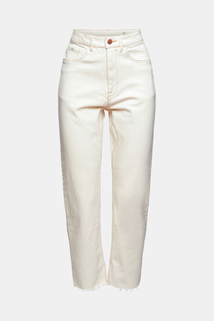Cropped jeans, LIGHT BEIGE, overview