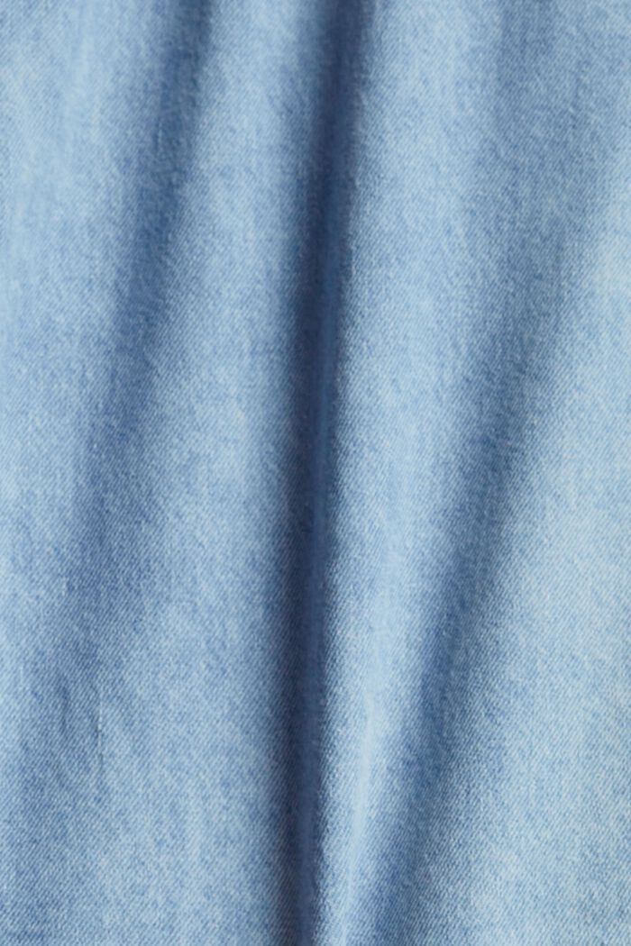 Met linnen: denim in paperbagstijl, BLUE MEDIUM WASHED, detail image number 4