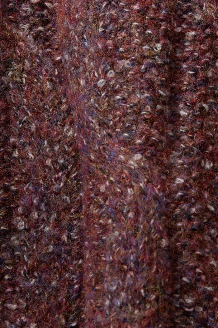 Sweater met kabelpatroon en rolkraag, TERRACOTTA, detail image number 5