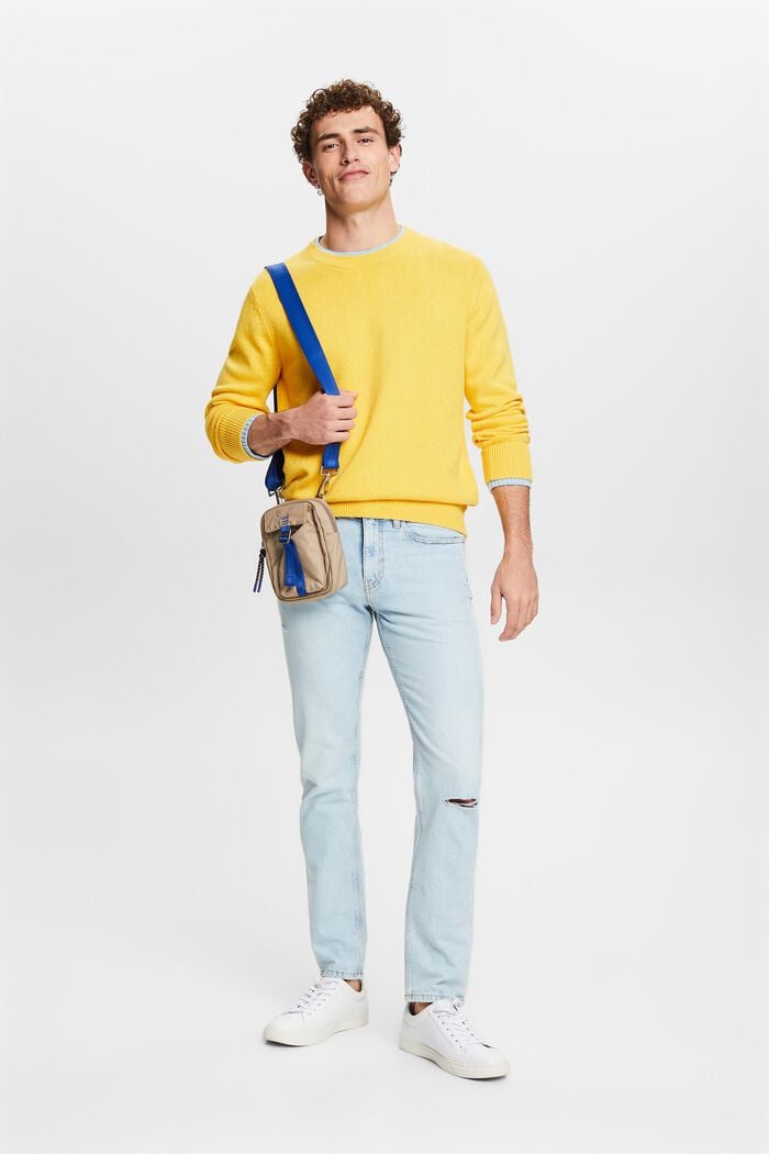 Slim fit jeans met middelhoge taille, BLUE LIGHT WASHED, detail image number 1