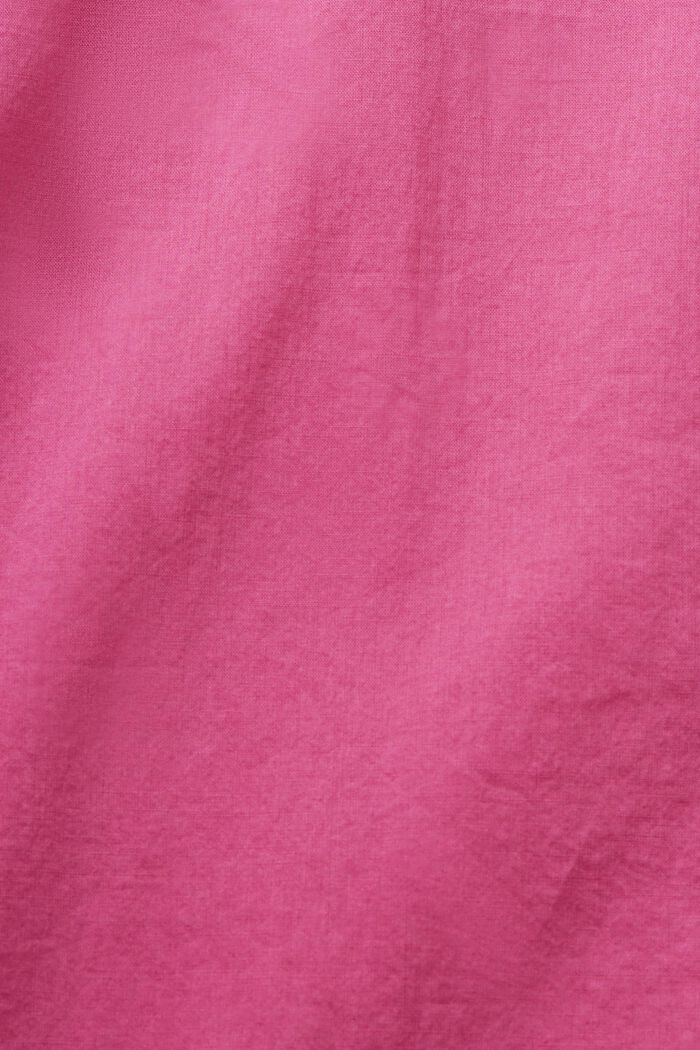 Effen overhemd met lange mouwen, 100% katoen, DARK PINK, detail image number 4