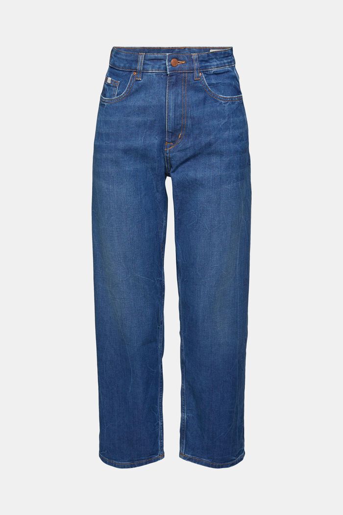 Gerecycled: cropped jeans met COOLMAX®, BLUE DARK WASHED, detail image number 7